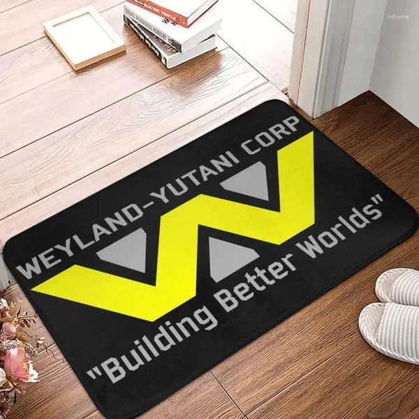 Topetes personalizados Aliens Filme Nostromo Portão Mat Anti-Slip Weyland Yutani Alien Bath Kitchen Tapet Tapete 40 60cm