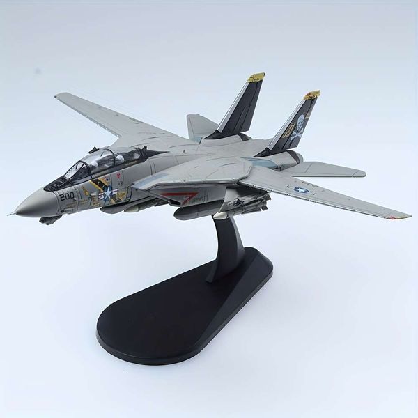 1/100 US Navy F-14 F-14A Tomcat Scheletro Aereo Da Caccia Modello Diecast Modelli di Aereo Militare per Collezioni e Regalo