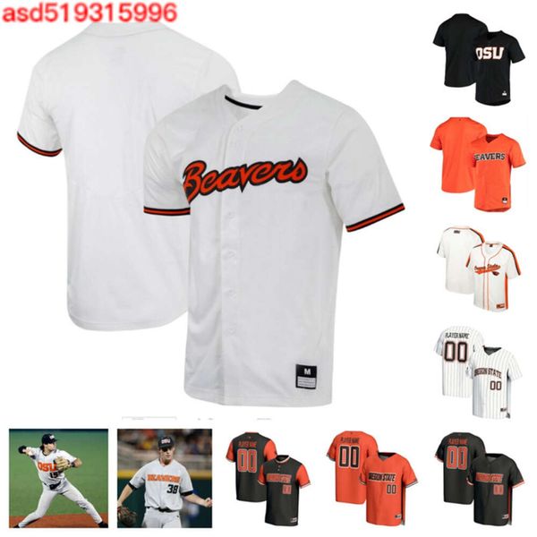 OREGON STATE BEAVERS 8 Tanner Smith 6 Ruben Cedillo 18 Wilson Weber 4 Dallas Macias camisa de beisebol 31 Easton Talt 54 Tyce Peterson 23 Canon Reeder 22 Krieg 13 TJ Wheeler