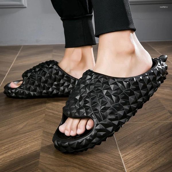 Chinelos yrzl casa sapatos antiderrapante grosso macio plataforma slide sandálias para mulheres homens indoor ao ar livre chuveiro banheiro chinelo adulto