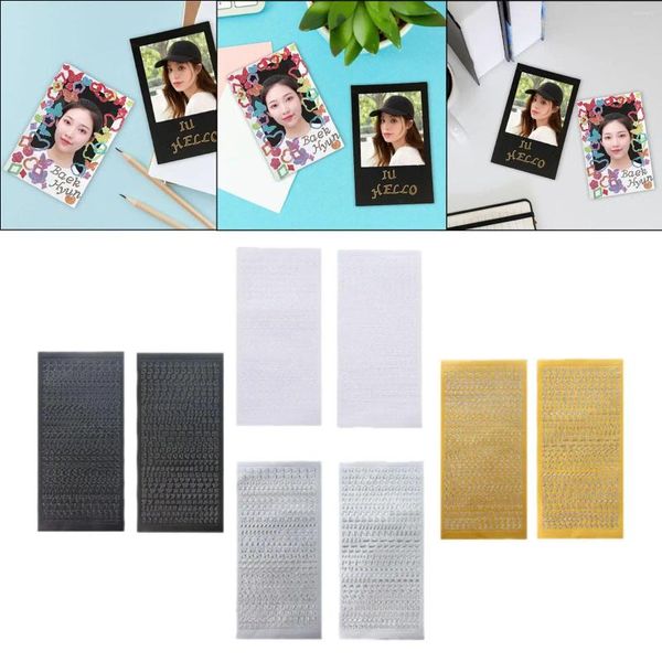 Envoltório de presente 8 pcs pequeno diy inglês alfabeto scrapbooking suprimentos carta adesivos para cartão artesanato copos cartaz scrapbooks