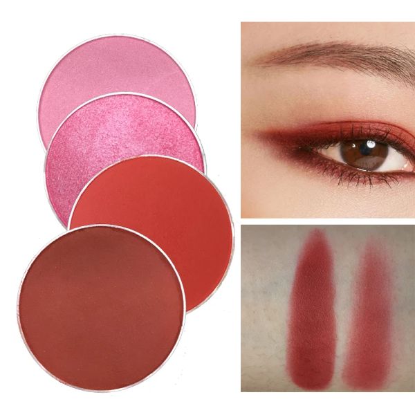 Sombra RB DIY Encantadora INS Sombra Vermelha Glitter Pigmento À Prova D 'Água Rosa Fosco Sombra Beleza Maquiagem Paleta de Cosméticos