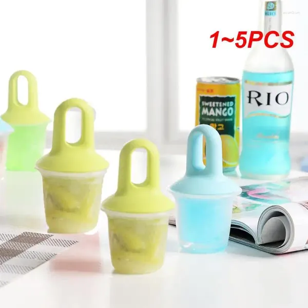 Stampi da forno 1-5PCS Mini Stampo per ghiaccioli di ghiaccio Stampo per palline per crema Stampi per lecca-lecca Frullato di frutta per bambini Pops fatti in casa