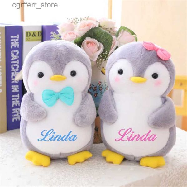 Animali di peluche imbottiti bambola pinguino carina con frutta e verdura simulazione peluche simulazione pinguino bambola cuscino giocattolo ripieno personalizzato con nome bambino240327