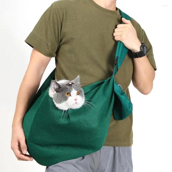 Переноски для кошек, уличная портативная сумка через плечо для домашних животных, дышащая, устойчивая к царапинам сумка-переноска с кнопками