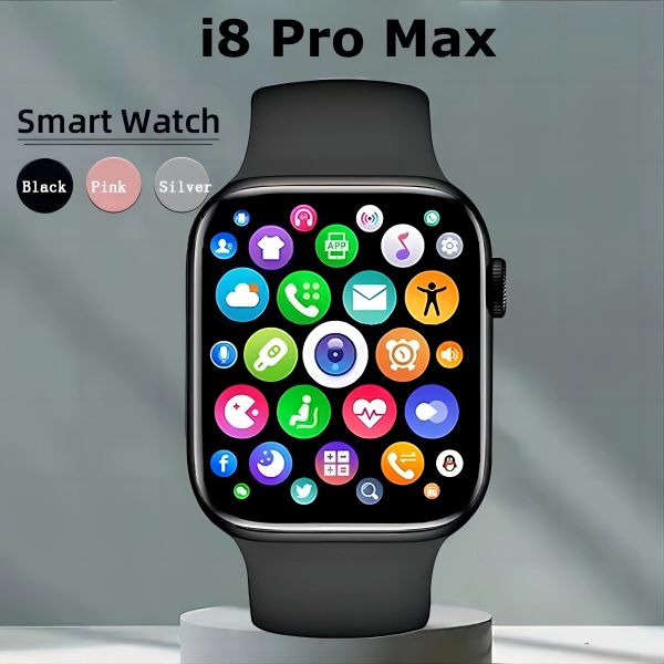 Orijinal i8 Pro Max Iwo Smartwatch Telefon Arama Özel İzleme Yüzü Su Geçirmez Adam Kadınlar Akıllı Saat Serisi 8 Android iOS Telefon