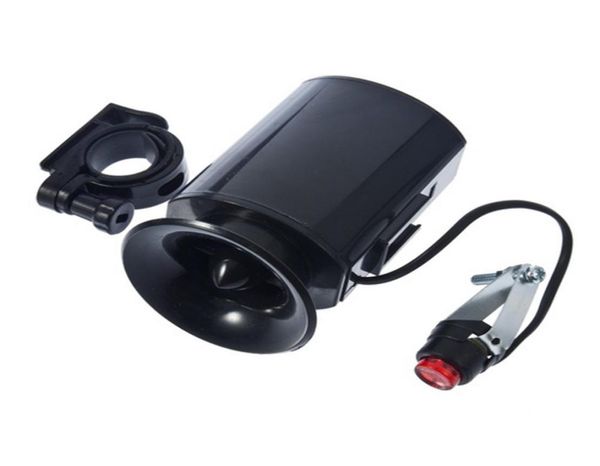 Электронный велосипедный звонок с 6 звуками, предупреждающий звуковой сигнал сирены, ультра громкий голосовой динамик, аксессуар для велосипеда, черная капля 3306112
