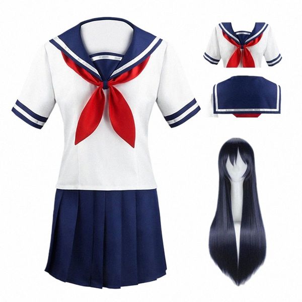 Anime Yandere Simulator Ayano Aishi Costumi Cosplay Ragazze della Scuola JK Uniforme Donne Dres Set completi I0Wn #
