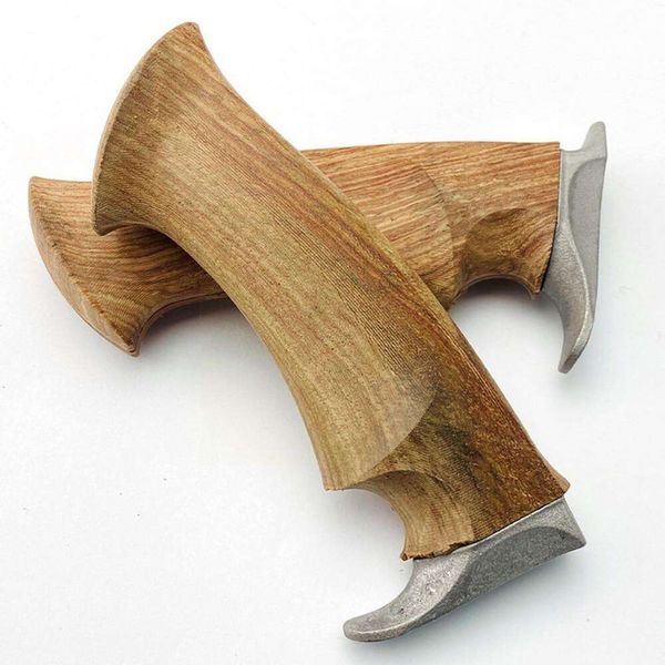 Neue Rose Holz Bowie Für Halbzeuge Damaskus Messer Material Mit Stahl Griff DIY Machen Zubehör C2j6