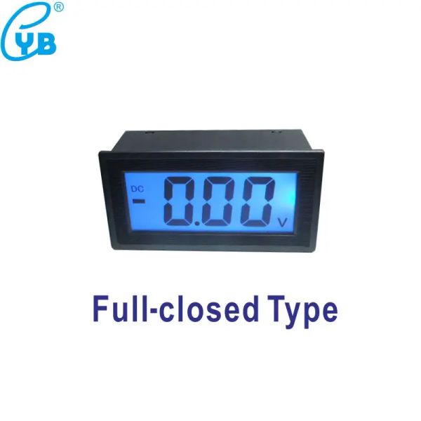 YB5135D DC Voltmeter LCD Digitalvoltmeter DC Spannungsmesser Blaues Hälfte versiegelter Volt-Panel-Meter Voltmetro-Gauge