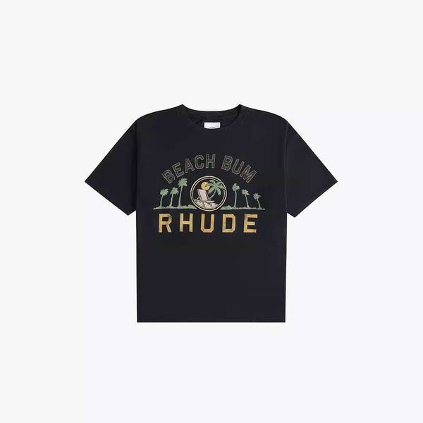 Herren-T-Shirts, Designer-Mode, 2024, neue Rhude-Serie, Slogan, Brief, Logo, bedruckt, lockeres, lässiges, kurzärmeliges T-Shirt für Herren