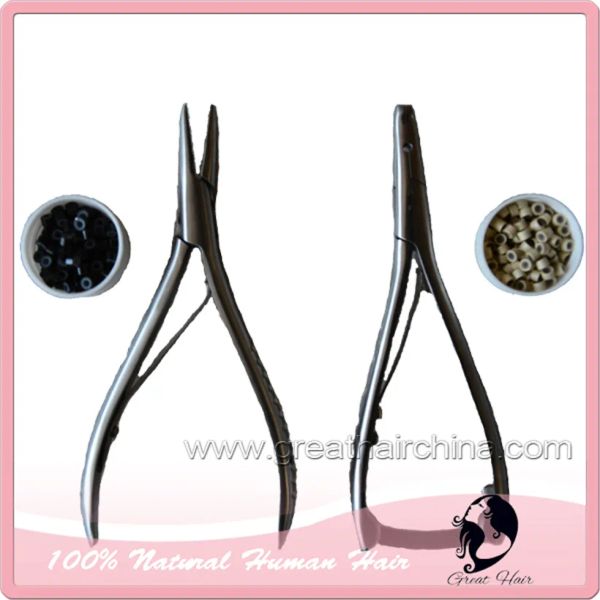 Alicate 1 peça de aço inoxidável, para extensão de cabelo multifuncional, cola, micro anel, remoção, alicates, ferramentas de extensão de cabelo