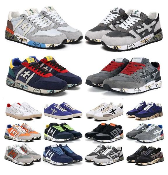 Premaitas Laufschuhe Designer Italien Mick Lander Django Schaffell Echtes Leder Herren Traingers Sport Turnschuhe Walking Jogging Trainer Schuhe für Männer Frauen