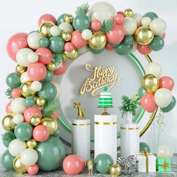 Decoração de festa 110 pcs grama verde balão floresta tema cadeia conjunto arco kit látex ballon casamento aniversário decoração crianças chá de bebê