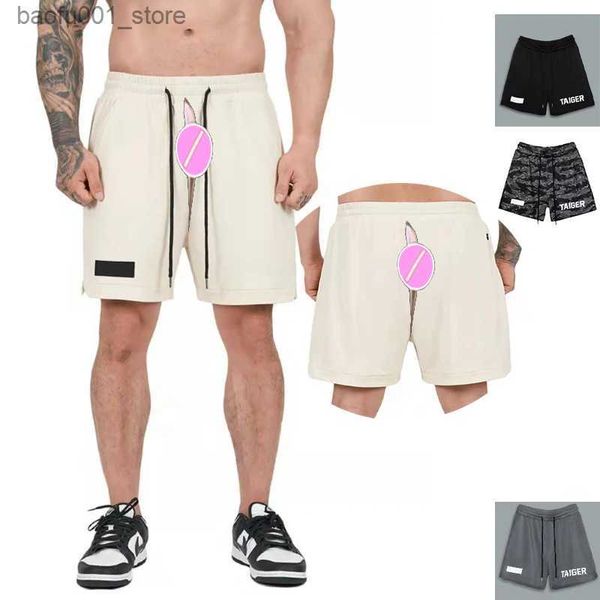 Herren-Shorts, offene Ernte, Outdoor-Sex, Baumwolle, Herren, Fitnessstudio, Freizeit-Shorts, schnell trocknende Sporthose, Laufsporthose, Fitness-Sport-Jogging-Shorts Q240329