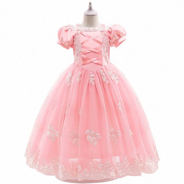 Crianças Designer Vestidos da Menina vestido cosplay roupas de verão Crianças Roupas BEBÊ crianças meninas roxo rosa vestido de verão V515 #