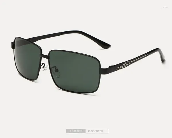 Óculos de sol moda simples retângulo grande homens mulheres senhoras polarizadas cinza preto quadro tac uv400 lentes polaroid festa compras