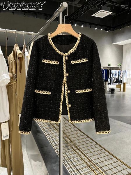Kadın Ceketleri Lady Mizaç Takım Kıyafet Ceket Hafif Olgun Batı Tarzı Yüksek Duygusal Sonbahar Kış Uzun Kollu Mürettebat Boyun Ceket