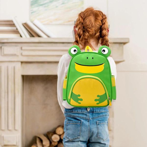 Schultaschen, Kindergarten-Rucksack, Kinder, Tiere, Frosch, Tiger, Bär, kleine Vögel, strapazierfähig, transparent