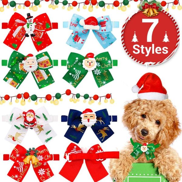 Collari per cani Forniture per animali Papillon natalizio Gatto Simpatico modello di neve Tracolla regolabile Decora sciarpa Accessori per cani di piccola taglia