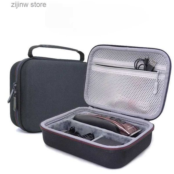 Outra organização de armazenamento doméstico EVA Shaver Razor Holder Bolsa de armazenamento para uma lâmina Men Electric Shaver Carrying Case à prova de choque Hard Travel Storage Bag Y240329