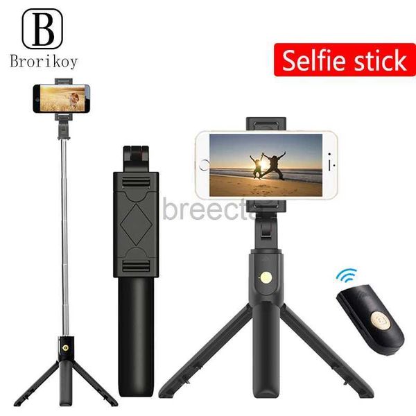 Selfie Monopés 3 em 1 Selfie Stick Telefone Tripé Monopé Extensível com Controle Remoto Bluetooth para iPhone 12 Samsung Smartphone Selfie Stick 24329