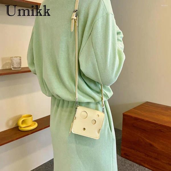 Borsa moda mini borse a tracolla da donna a forma di formaggio custodia per cellulare piccola fetta quadrata pendente per borsa da ragazza