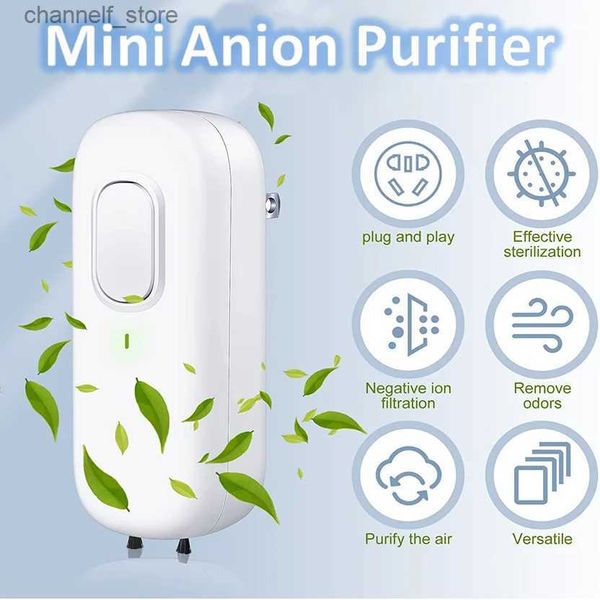 Purificadores de ar Mini purificador de ar doméstico plug-in gerador de íons negativos purificador de ar sem filtro eliminador de odor doméstico limpadorY240329