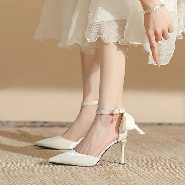 Sapatos de vestido plus size 30-44 dedo do pé apontado saltos stiletto mulheres pequeno 31 32 33 arco traseiro alto