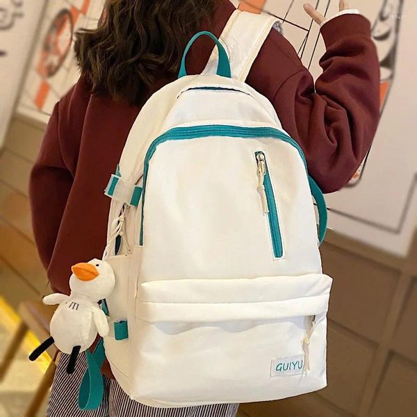 Schultaschen Dame Wasserdicht Student Rucksack Mädchen Reisetasche Trendy Coole Weibliche Nylon College Mode Frauen Laptop Buch