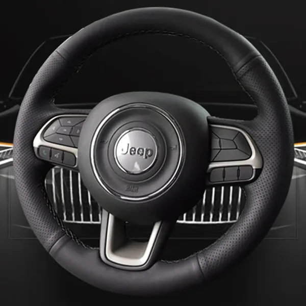 Passen Sie die Auto-Lenkradabdeckung für Jeep Compass 2017 2018 Renegade 15–18, Fiat Toro 17–19, Tipo 15–19, Autoinnenraum an