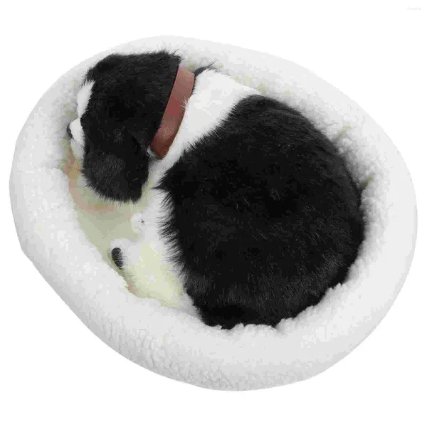 Декоративные фигурки дышащей собаки, мягкие реалистичные спящие шикарные плюшевые игрушки
