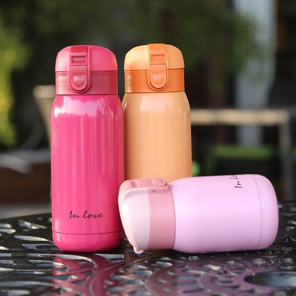 2024 200 ml/360 ml Carino caramelle mini thermos tazza per bambini fumetti bottiglia di acqua calda in acciaio in acciaio in acciaio tossicotteria aspirapolvere isolato per per per