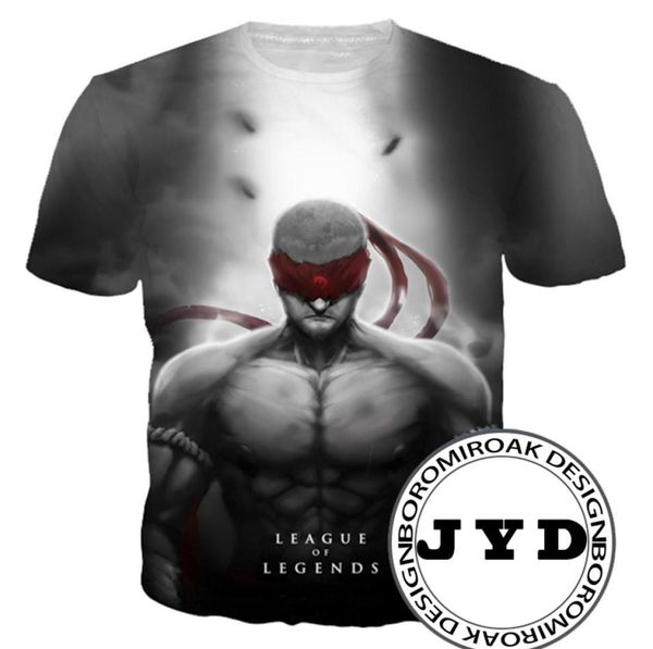 LOL T Shirt Uomo Anime Camicie Stampa 3D Tee per fan Costume Cosplay Tees Men039s Summer Tops Comoda maglietta S5XL 10 Styles5924888