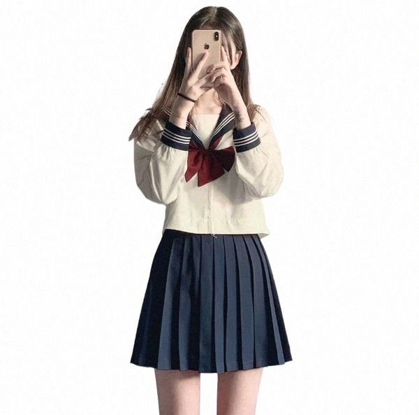 Japonês JK Uniformes Escolares Dres Para Meninas Azul Marinho Jaqueta Terno Uniformes Do Ensino Médio Ternos d1n7 #