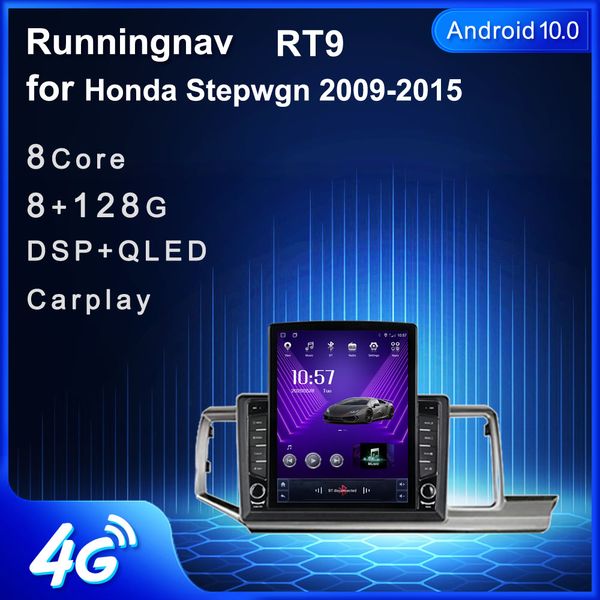 9,7-дюймовый новый Android для Honda Stepwgn 2009-2015 RHD Tesla Type Автомобильный DVD-радио Мультимедийный видеоплеер Навигация GPS RDS Без DVD CarPlay Android Автоматическое управление рулевым колесом