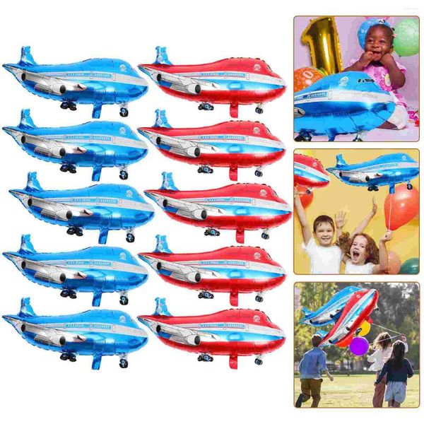 Decorazioni per feste 10 pezzi Ballon Kid Airplane Toy Car Decor Decorazioni di nozze per aerei da cerimonia