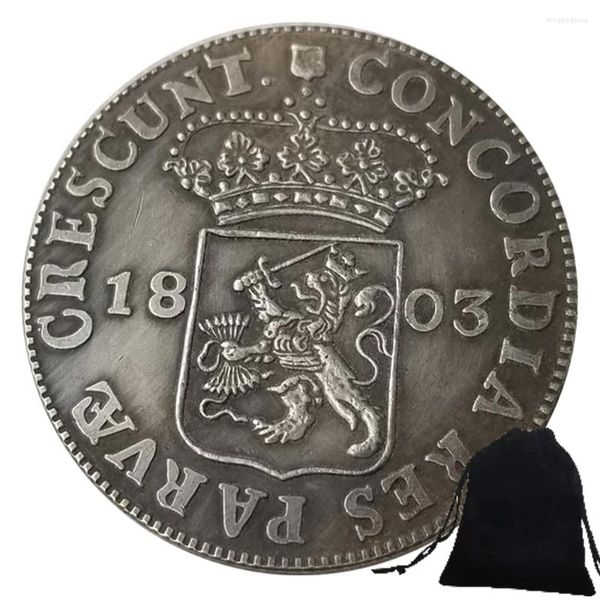 Favor de festa 1803 Deusa Holanda Antiga Hobo Níquel Casal Arte Moeda Memorial Bolso Presente Moeda/Europa Saco Comemorativo da Sorte