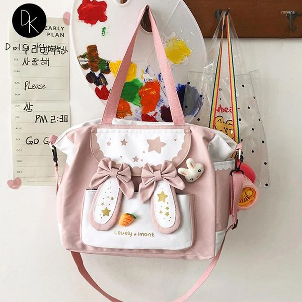 Çanta bayanlar kawaii omuz kadın yıldız ve ay tasarım crossbody kızlar jk üniforma öğrenci kitabı