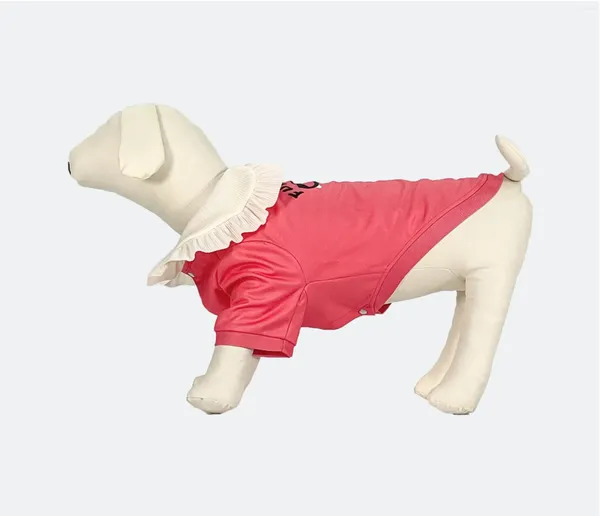 Abbigliamento per cani Autunno/Inverno Felpa calda invernale con collo in pizzo per bambole per cani di piccola taglia Costume natalizio Chihuahua Cappotto lavorato a maglia all'uncinetto