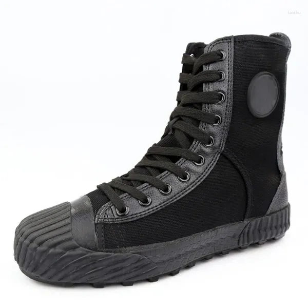 Scarpe da passeggio High Top Inginocchiarsi Nero Allenamento Combattimento Liberazione Maschile Outdoor Soldato Equipaggiamento Stivali militari Scarpe da ginnastica da uomo