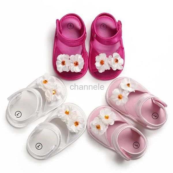 Sandali bambini bambini bambini ragazzi scarpe per ragazze scarpe non slip tela floreali toddlers neonato sandali 240329