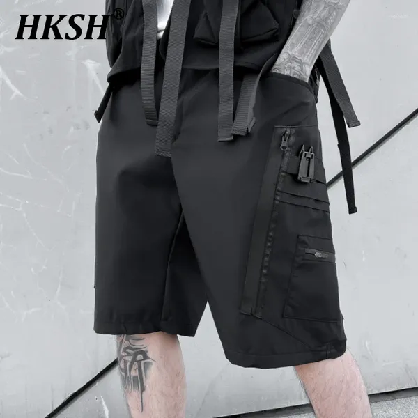 Pantaloncini da uomo HKSH Estate Tattico Scuro Safari giapponese Stile Marea Punk Techwear Pantaloni al ginocchio Tendenza casual Capris HK0666