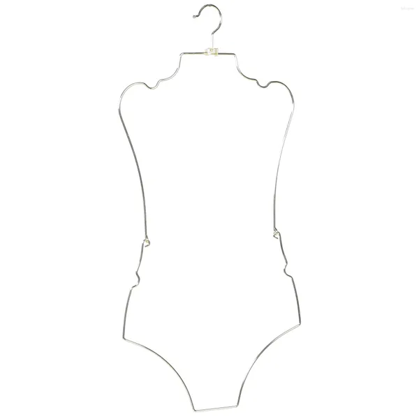 Appendiabiti in metallo pieghevole per costumi da bagno, espositore per costumi da bagno, in filo metallico, a forma di corpo