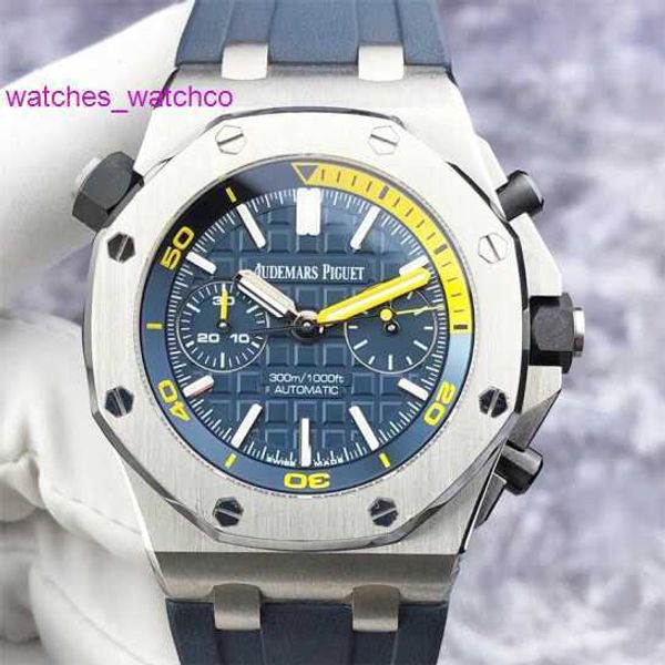 Orologio da polso Elegance AP Royal Oak Offshore Series 26703ST Orologio da uomo Quadrante blu Anello subacqueo giallo 42 mm Orologio meccanico automatico