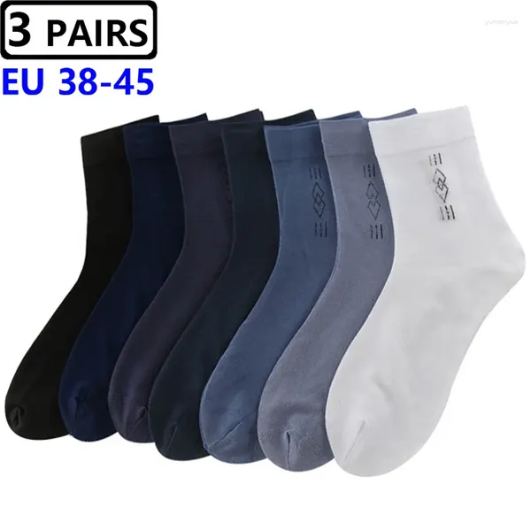 Мужские носки, однотонные, 3 пары/лот, деловые летние тонкие шелковые высокоэластичные нейлоновые дышащие повседневные короткие мужские классные носки