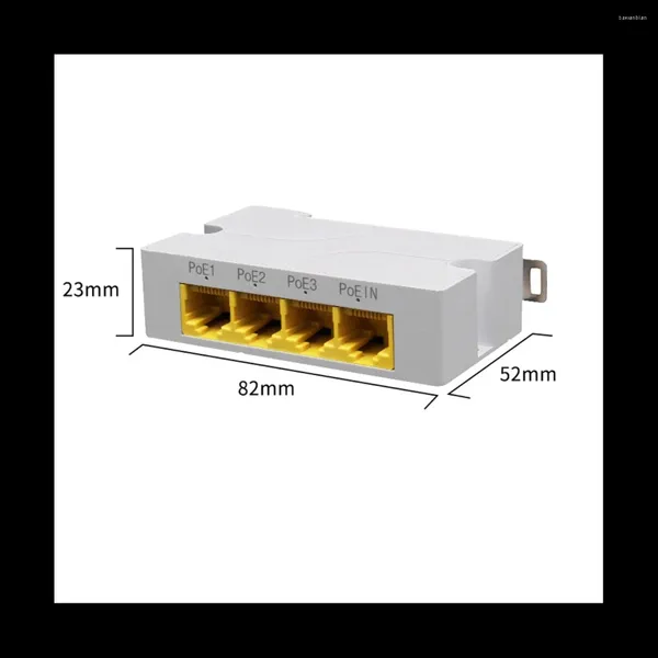 Spoons 4Port Gigabit POE Extender 1000M 1 bis 3 Netzwerk-Switch IEEE802.3Af/At PlugPlay für NVR IP Kamera AP