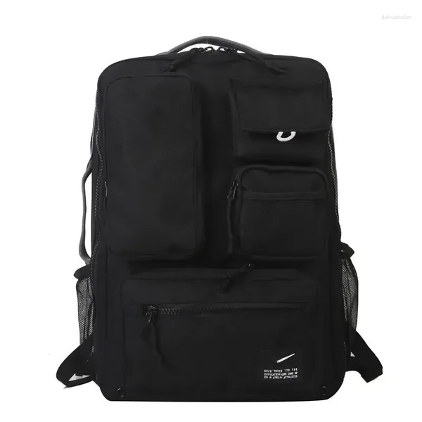 Mochila de alta capacidade homens versátil esportes estudante ao ar livre para sacos escolares adolescentes meninas masculino holográfico