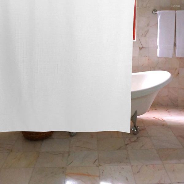 Cortinas de chuveiro à prova de mofo Ganchos Curtos Banheiro À Prova D 'Água Sun Shade Dormitório Todo Poliéster Cor Sólida
