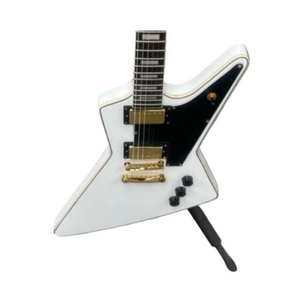 Chitarra elettrica Destroyer 6 corde colore bianco tastiera in ebano supporto costomizzazione Freeshippings